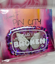 Load image into Gallery viewer, 'Hello, I Am' Resin Pins