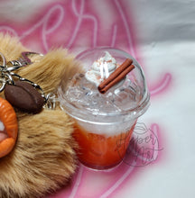 Load image into Gallery viewer, Pumpkin Spice Mini Mouth Keychain
