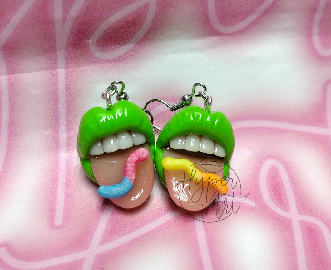 Sweet and Sour Micro Mouth Earrings