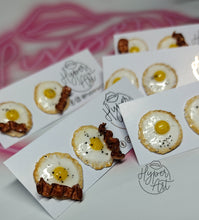 Load image into Gallery viewer, Bacon N&#39; Eggs Earrings
