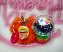 Load image into Gallery viewer, Day-Glo Delight Micro Mouth Keychain
