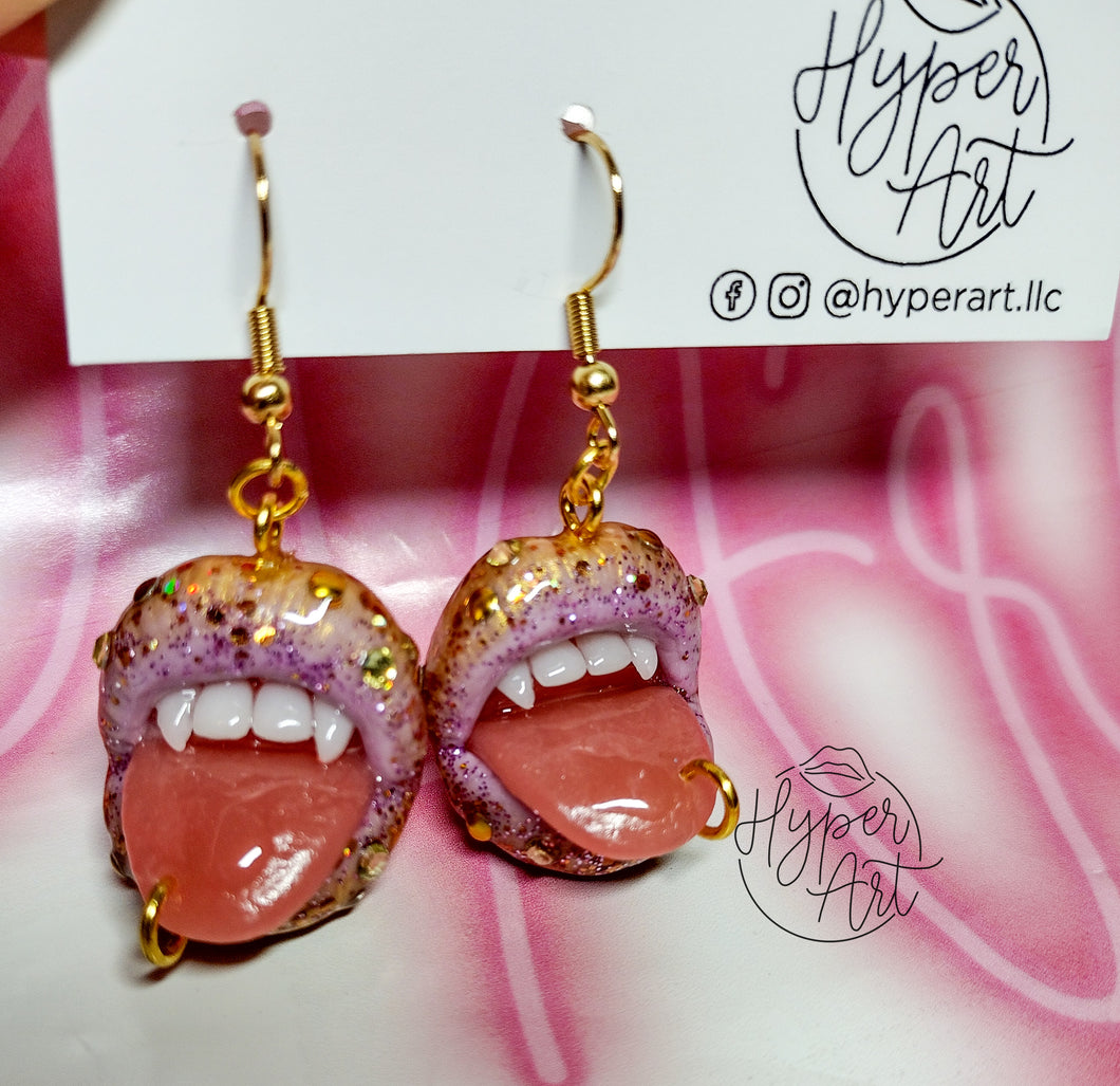 Purple Auros Earrings