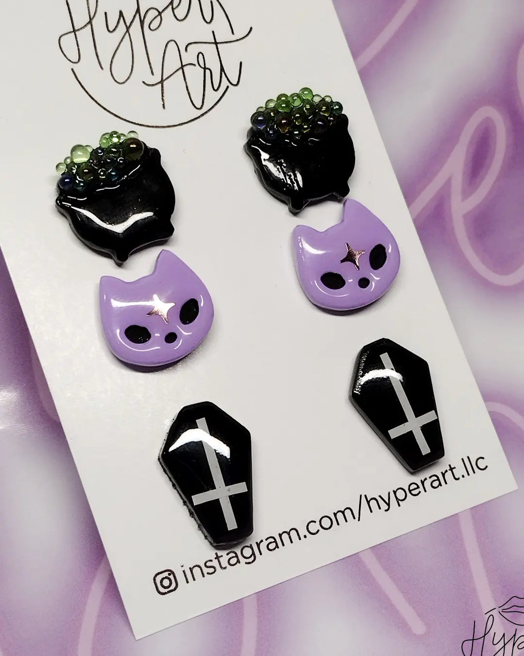 Cauldrons, Kitties and Coffee Earrings